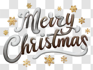 Merry Christmas Word - Merry Christmas Decorative Script Transparent PNG