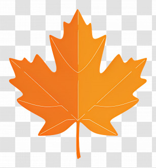 Autumn Maple Leaf - Orange Maple Leaf Symbolizing Autumn Transparent PNG