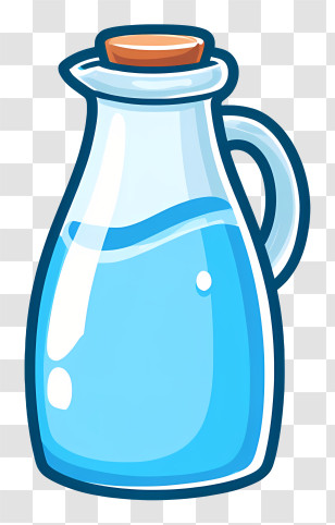 Milk Icon - Blue Water Jug Illustration Transparent PNG