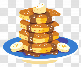 Shrove Tuesday - Stack Of Banana Pancakes Transparent PNG