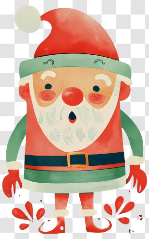 Cartoon Santa Claus - Cute Cartoon Santa Claus For Christmas Transparent PNG