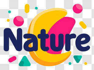 Nature - Colorful Nature Logo With Crescent Transparent PNG