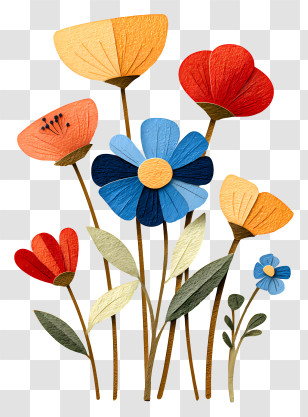 Flowers - Colorful Flowers In Bloom Transparent PNG