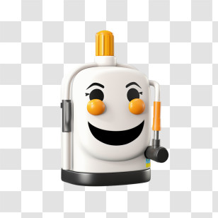 Fuel Pump - White Gas Pump With Smiling Face Transparent PNG