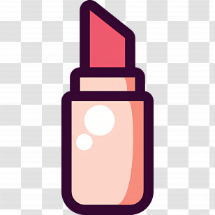 Lipstick - Lipstick Illustration In Minimalist Style Transparent PNG