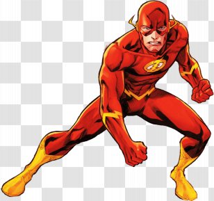 Flash Superhero Cartoon Character - Material - Cliparts Transparent PNG