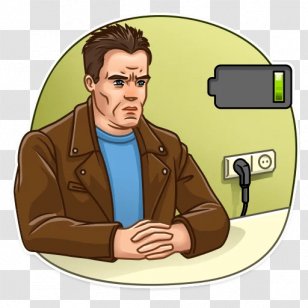 Arnold Schwarzenegger The Terminator Sticker Telegram VK - Facebook Messenger Transparent PNG