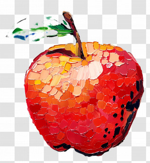 Oil Painting - Red Apple Painting Transparent PNG