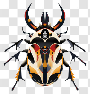 Tibetan Beetle - Colorful Decorative Beetle Illustration Transparent PNG