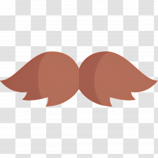 Moustache - Stylized Brown Mustache Icon Transparent PNG