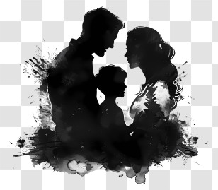 Family Silhouette - Family Silhouette Art Transparent PNG