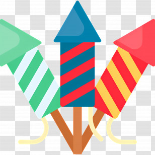 Fireworks Rocket - Colorful Fireworks For New Year Transparent PNG