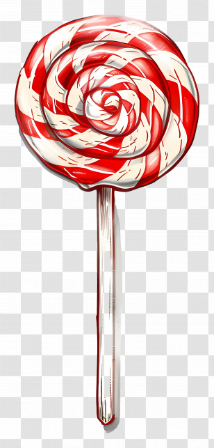 Red And White Lollipop - Red And White Lollipop Transparent PNG