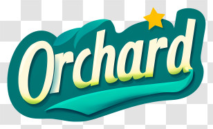Orchard Logo - Orchard Teal Script Logo Transparent PNG