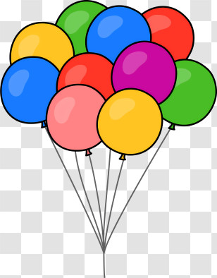 Balloon - Colorful Party Balloons Design Transparent PNG
