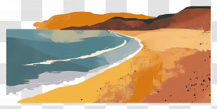Beach Sea - Scenic Beach Landscape Transparent PNG