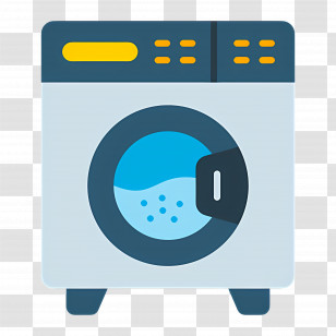 Clothes Washer - Modern Washing Machine Icon Transparent PNG
