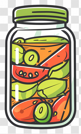 Kimchi Jar - Jar Of Pickles For Food Storage Concept Transparent PNG
