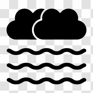 Fog - Monochrome Cloud Weather Symbol Transparent PNG