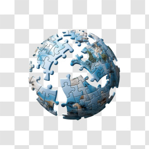 Globe - Globe Shaped Puzzle Representation Transparent PNG