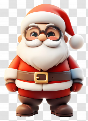 Xmas - Santa Claus Cartoon Illustration For Christmas Transparent PNG