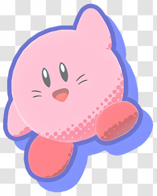 Kirby - Pink Cartoon Character Transparent PNG