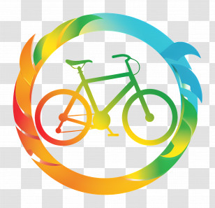 World Bicycle Day - Colorful Bicycle In A Circular Design Transparent PNG