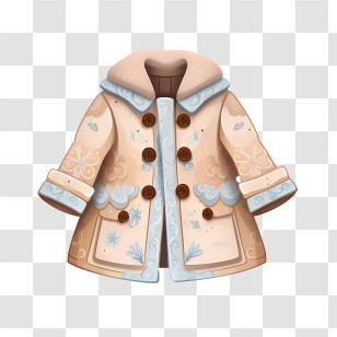 Winter Coat - Stylized Decorative Winter Coat Transparent PNG