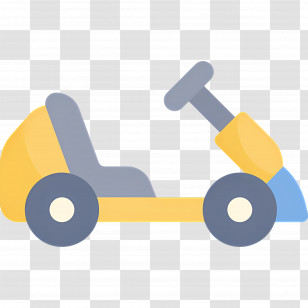 Go Kart - Yellow And Blue Go-Kart Transparent PNG