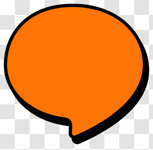 Speech Bubble - Orange Speech Bubble Illustration For Communication Designs Transparent PNG
