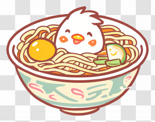 Noodles - Chicken In Noodles Bowl Transparent PNG