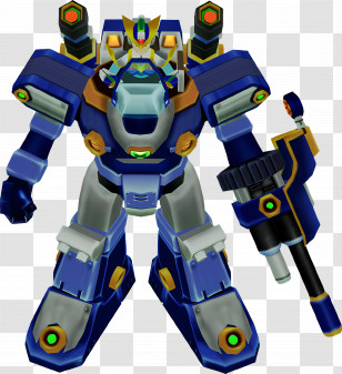 Mega Man X - Futuristic Blue Robot Transparent PNG