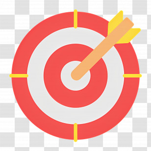 Dart Board - Colorful Target And Arrow Icon Illustration Transparent PNG