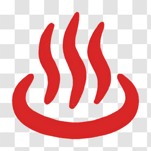 Icon - Red Hot Spring Symbol Illustration Transparent PNG