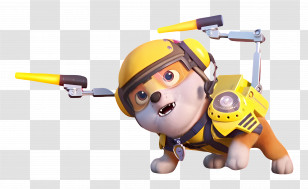 Paw Patrol - Yellow Construction Cartoon Dog Transparent PNG