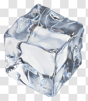 Ice Cube - Cubical Clear Ice Block Transparent PNG