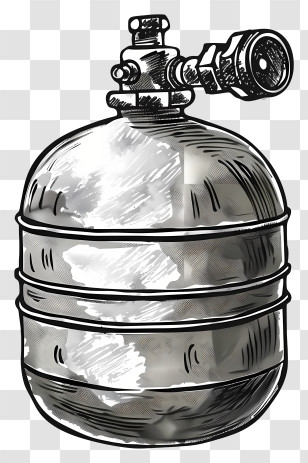Gas Cylinder - Industrial Gas Cylinder Transparent PNG