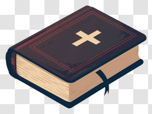 Holy Bible Book - Illustrated Bible With Ribbon Bookmark Transparent PNG