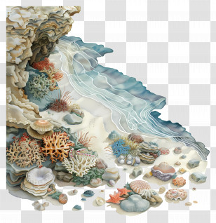 Tidepool - Coral Reef By The Beach Transparent PNG