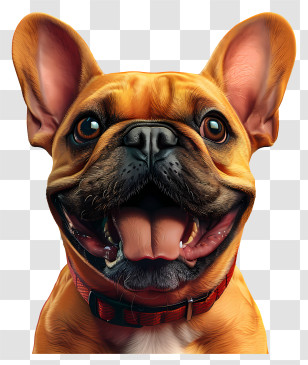 French Bulldog - Cheerful French Bulldog Illustration Transparent PNG