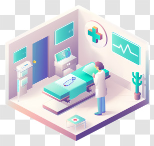 Doctors Day - Doctor In A Hospital Room Transparent PNG