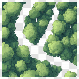Dense Forest - Green Trees In A Forest Transparent PNG