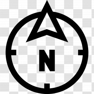 North Arrow - Compass North With Circular Design Transparent PNG