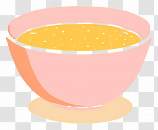 Pink Bowl Of Cereal - Pink Bowl Of Cereal Drawing Transparent PNG