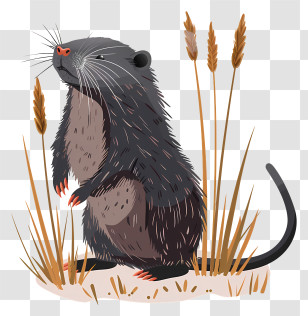 Mole Day - Cute Rodent In The Grass Transparent PNG