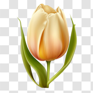 Realistic Tulip
 - Yellow Tulip In Spring Bloom Transparent PNG