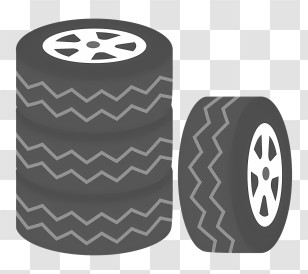 Icon - Stack Of Black Tires Transparent PNG