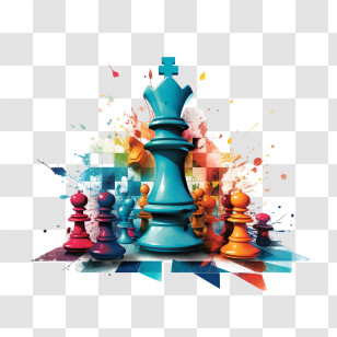 World Chess Day
 - Colorful Chess Pieces Transparent PNG