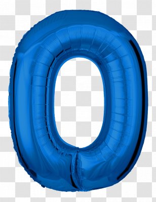 Toy Balloon Number Blue Foil - Cobalt Transparent PNG
