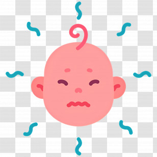 Infant - Crying Baby Face Illustration Transparent PNG